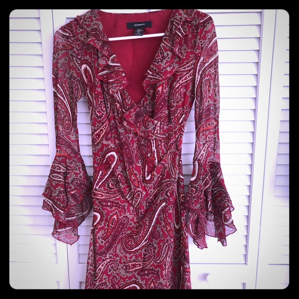Paisley printed dress